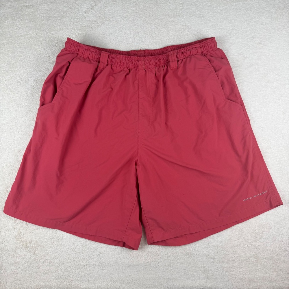 Columbia PFG Omni Shade Men's Fishing Shorts Swim Trunks Red‎ Quick Dry Size XL